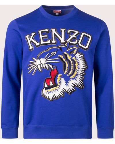 KENZO Embroidered Tiger Sweatshirt - Blue