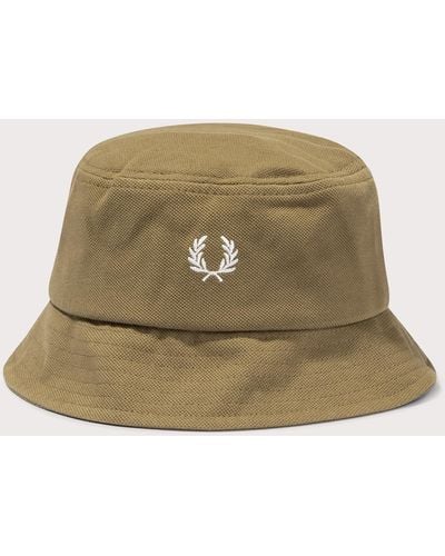 Fred Perry Piqué Bucket Hat - Green