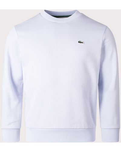 Lacoste Relaxed Fit Organic Brushed Cotton Sweatshirt - White