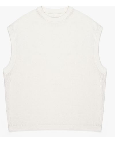 MKI Miyuki-Zoku Oversized Loose Gauge Vest - White