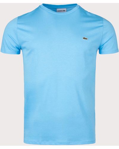 Lacoste Pima Cotton Croc Logo T-shirt - Blue