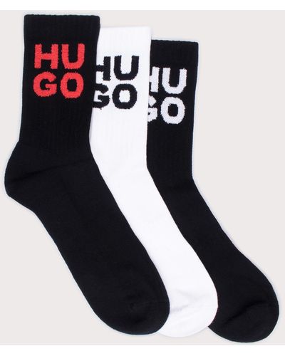 HUGO 3p Rib Stencil Cc Socks - Black