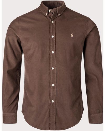 Polo Ralph Lauren Slim Fit Corduroy Shirt - Brown