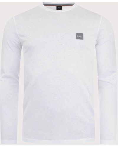 BOSS Long Sleeve Tacks T-shirt - White