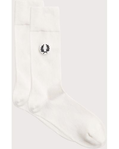 Fred Perry Classic Laurel Wreath Socks - Natural