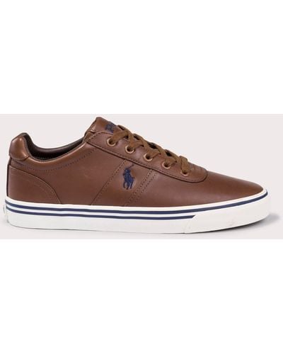 Polo Ralph Lauren Hanford Leather Trainers - Brown