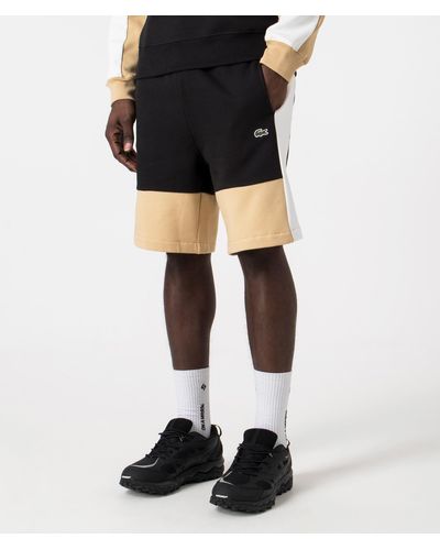 Lacoste Brushed Fleece Colourblock Sweat Shorts - Black