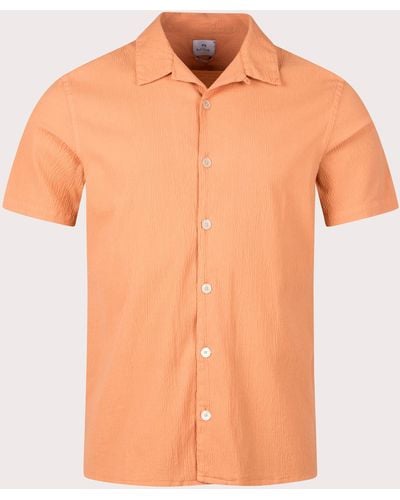 PS by Paul Smith Slim Fit Short Sleeve Shirt - Orange
