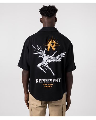 Represent Icarus Short Sleeve Shirt - Black