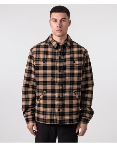 KENZO Relaxed Fit Checked Overshirt - Brown
