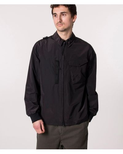 MA.STRUM Nylon Grid Overshirt - Black