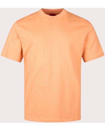HUGO Relaxed Fit Dapolino T-shirt - Orange