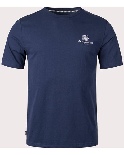 Aquascutum Active Small Logo T-shirt - Blue