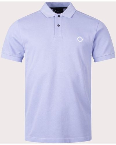 Ma Strum Pique Polo Shirt - Blue