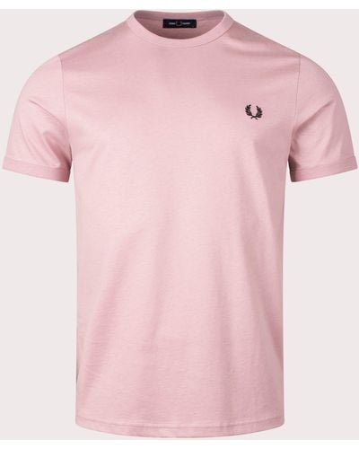 Fred Perry Ringer T-shirt - Pink