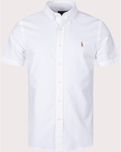 Polo Ralph Lauren Custom Fit Lightweight Sport Shirt in White for Men |  Lyst UK