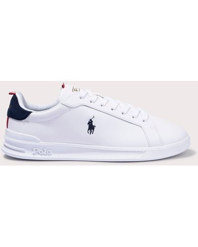 Polo Ralph Lauren Hrt Ct Ii Low Top Lace Trainers - White
