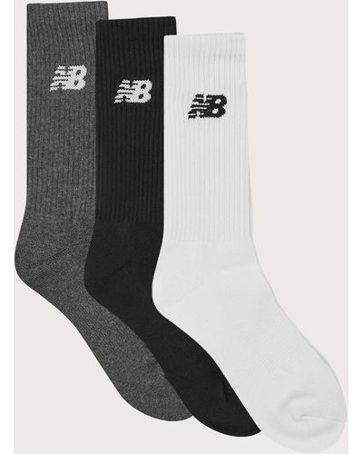 New Balance Nb Everyday 3 Pack Crew Socks - Black