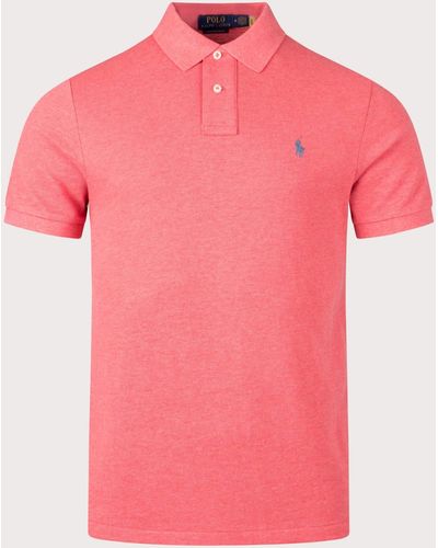 Polo Ralph Lauren Custom Slim Fit Basic Mesh Polo Shirt - Pink