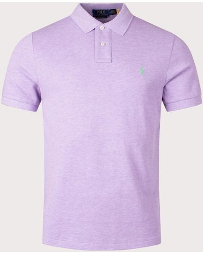 Polo Ralph Lauren Custom Slim Fit Basic Mesh Polo Shirt - Purple