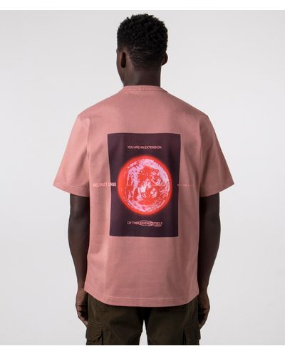Helmut Lang Relaxed Fit Outer Space T-shirt - Red