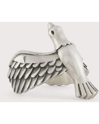 Serge Denimes Silver Dove Ring - Natural