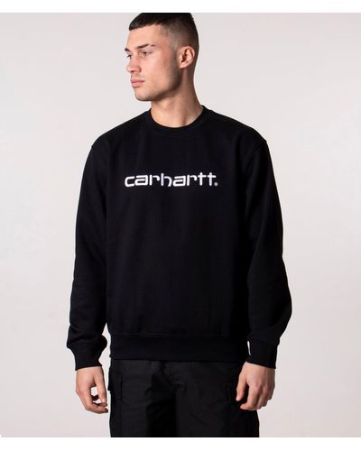 Carhartt Relaxed Fit Big Logo Sweatshirt - Black