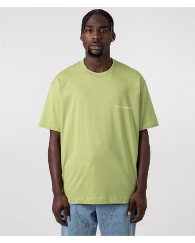 Comme des Garçons Script Chest Logo T-shirt - Green