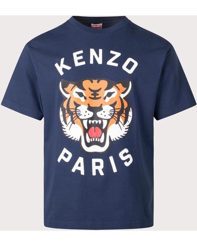 KENZO Oversized Lucky Tiger T-shirt - Blue
