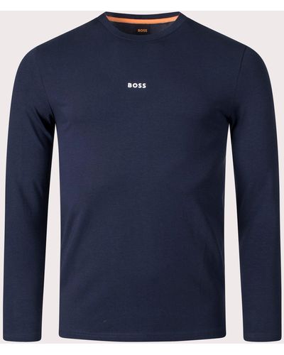 BOSS Long Sleeve Tchark T-shirt - Blue