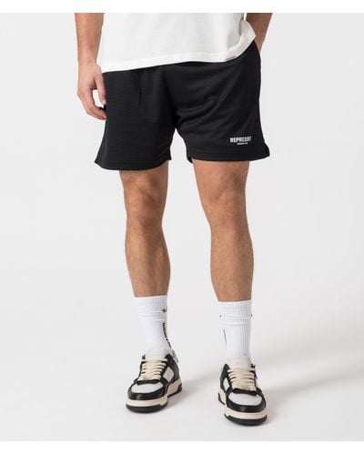 Represent Relaxed Fit Owners' Club Mesh Shorts - Black