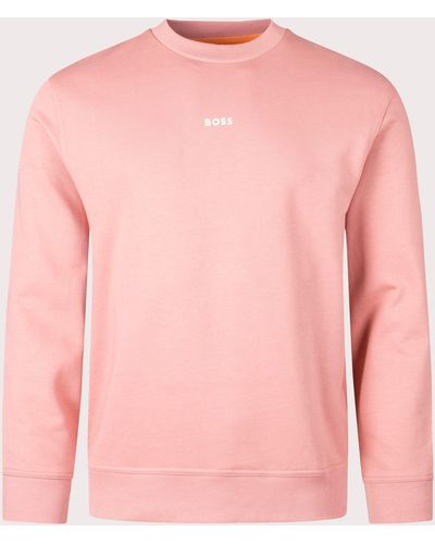 BOSS Wesmall Crew Sweatshirt - Pink