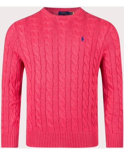 Polo Ralph Lauren Cable Knit Cotton Jumper - Pink