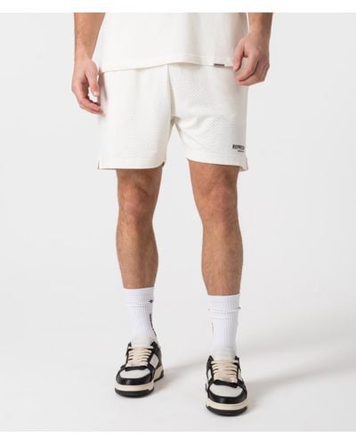 Represent Relaxed Fit Owners Club Mesh Shorts - White