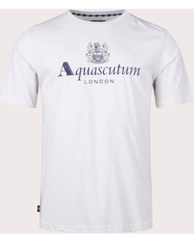 Aquascutum Active Big Logo T-shirt - Blue