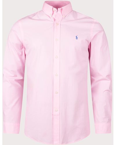 Polo Ralph Lauren Slim Fit Stretch Poplin Shirt - Pink