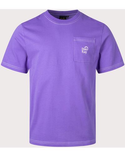 Stan Ray Ray-bow Pocket T-shirt - Purple