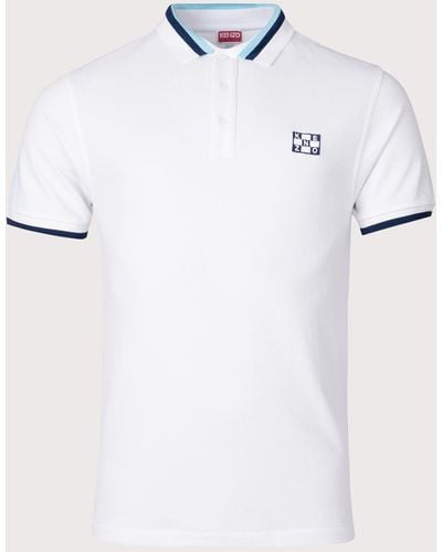 KENZO Slim Fit Nautical Polo Shirt - White