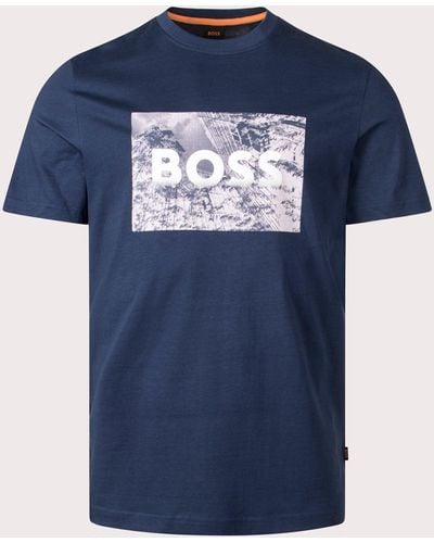 BOSS Te Building T-shirt - Blue