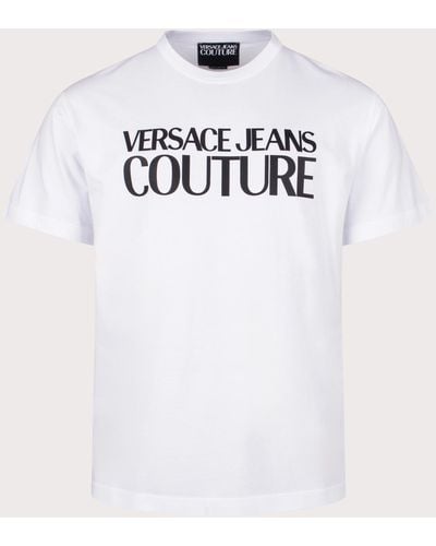 Versace Rubberised Logo Colour Print T-shirt - White