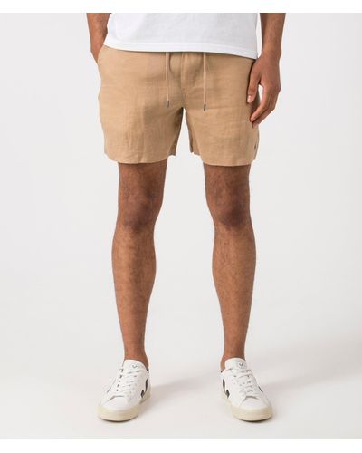 Polo Ralph Lauren Classic Fit Prepster Linen Shorts - Natural