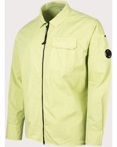 C.P. Company Gabardine Zipped Overshirt - Yellow