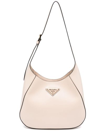 Prada Triangle Logo Shoulder Bag - Pink