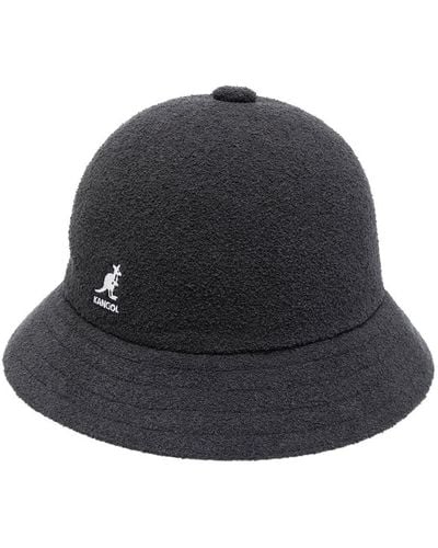 Kangol Embroidered-Logo Bucket Hat - Black