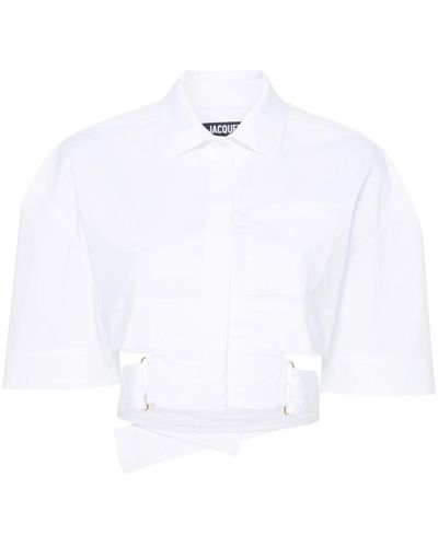 Jacquemus La Chemise Courte Bari Shirt - White