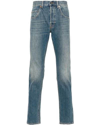 Gucci Horsebit-Logo Tapered Jeans - Blue