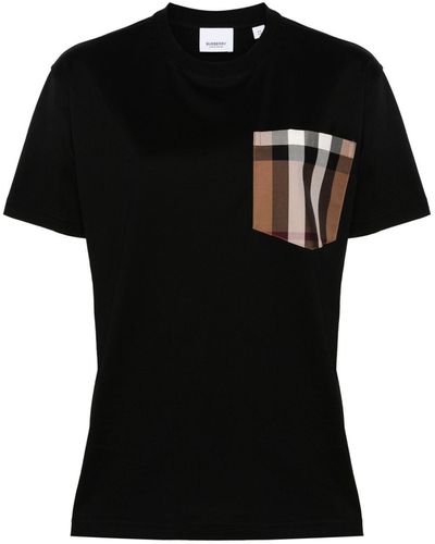 Burberry Carrick -Check T-Shirt - Black
