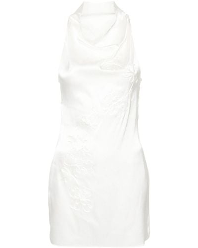 Paloma Wool Nolita Satin Silk Mini Dress - White