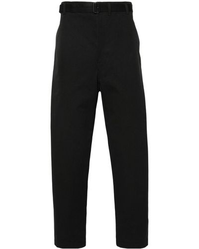 Lemaire Strap-Detail Tapered Trousers - Black
