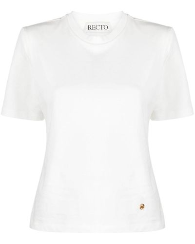 RECTO. Tone Logo-Plaque T-Shirt - White